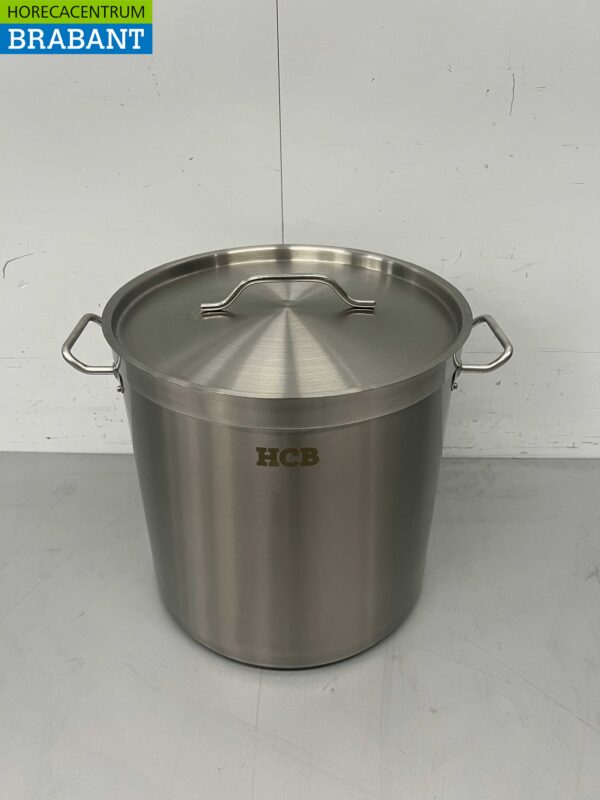 Acier inoxydable HCB Poêle à soupe Poêle de cuisson Induction 33,5 x 33,5 cm 25 litres Restauration