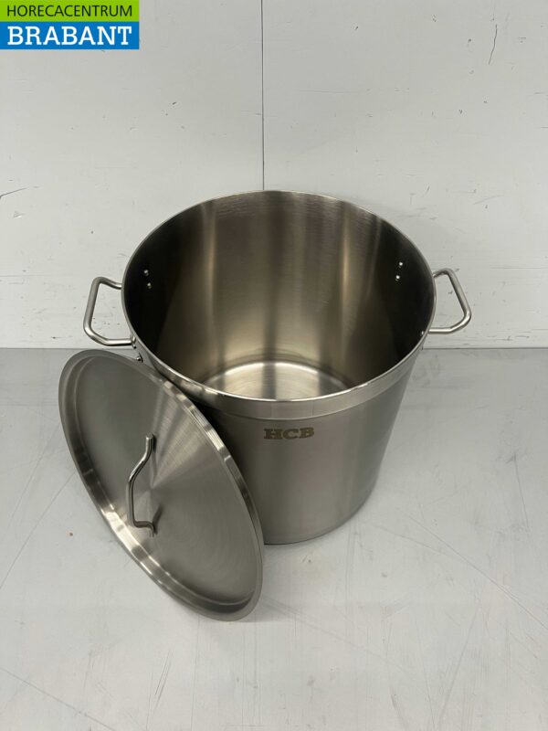 Acier inoxydable HCB Poêle à soupe Poêle de cuisson Induction 33,5 x 33,5 cm 25 litres Restauration – Image 6