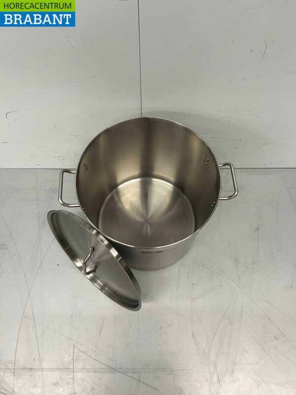 Acier inoxydable HCB Poêle à soupe Poêle de cuisson Induction 33,5 x 33,5 cm 25 litres Restauration – Image 7