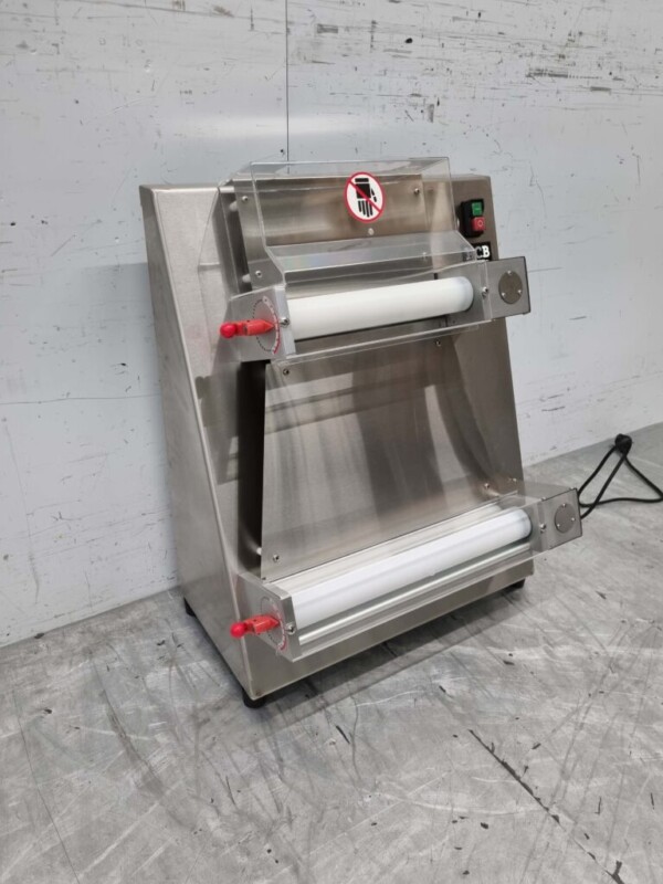 Rouleau à pâtisserie en acier inoxydable Rouleau double 42 cm 230V Restauration Pizzeria Boulangerie – Image 3