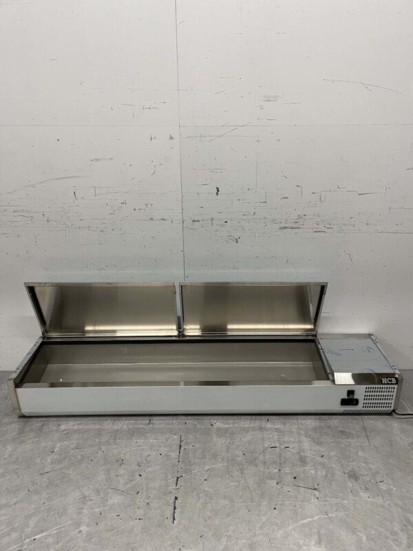 HCB acier inoxydable Vitrine à poser Vitrine réfrigérée à poser saladière 8 x 1/3 GN 180 cm Horeca – Image 5