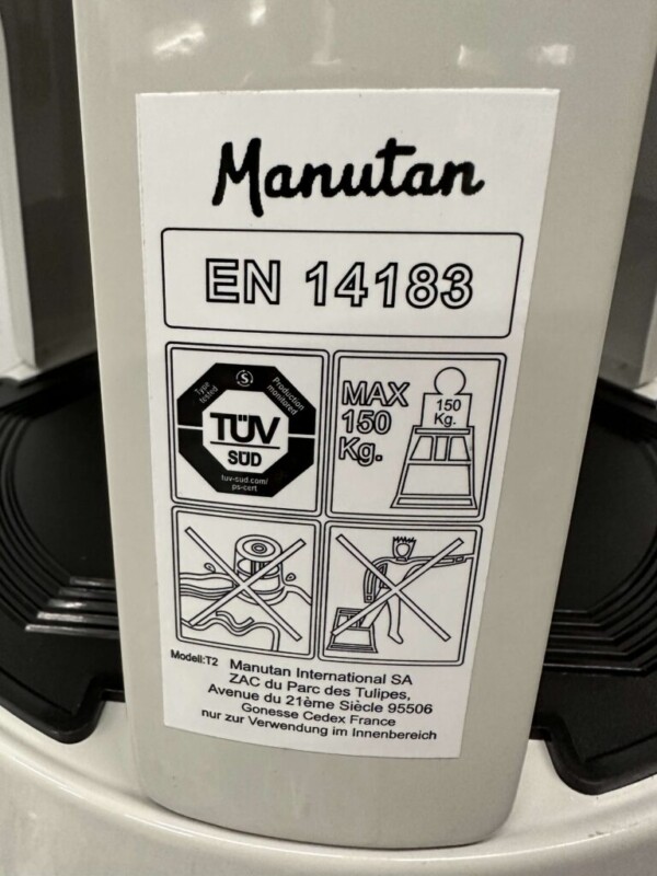 Tabouret mobile Manutan 2 marches – Image 4