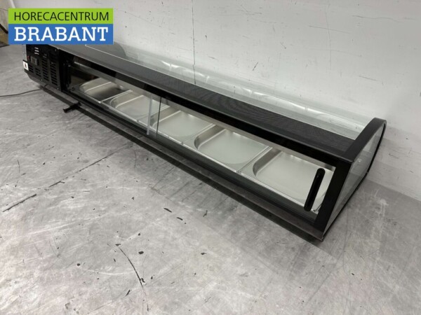 Vitrine à sushi Vitrine à tapas Vitrine réfrigérée de surface 5 x 1/2 GN 180 cm 230V Horeca – Image 6