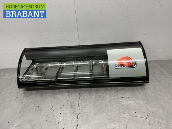 Vitrine à sushi Vitrine à tapas Vitrine réfrigérée de surface 5 x 1/3 GN 130,7 cm 230V Horeca
