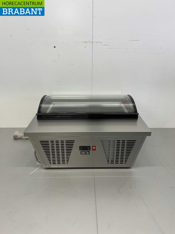 Vitrine à glace Scoop en acier inoxydable Congélateur supérieur 4 x 5 litres (1/3 GN) 87 cm 230V Horeca