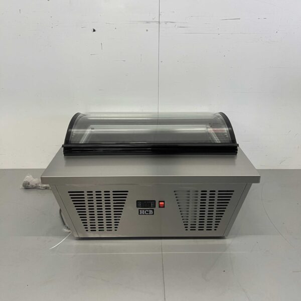 Vitrine à glace Scoop en acier inoxydable Congélateur supérieur 4 x 5 litres (1/3 GN) 87 cm 230V Horeca