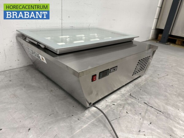 Vitrine à glace Scoop en acier inoxydable Congélateur top 8 x 1/6 GN 80,5 230V Horeca – Image 4
