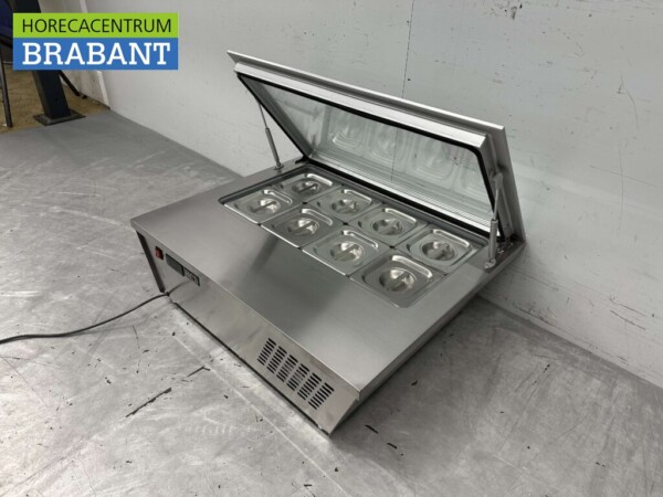 Vitrine à glace Scoop en acier inoxydable Congélateur top 8 x 1/6 GN 80,5 230V Horeca – Image 6