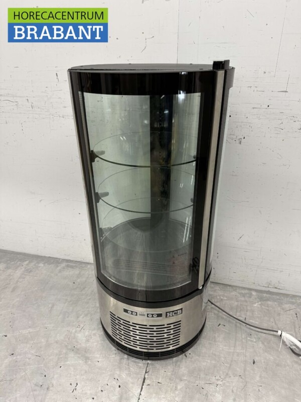 Vitrine réfrigérée ronde en acier inoxydable Confiseur 100 litres 230V Horeca