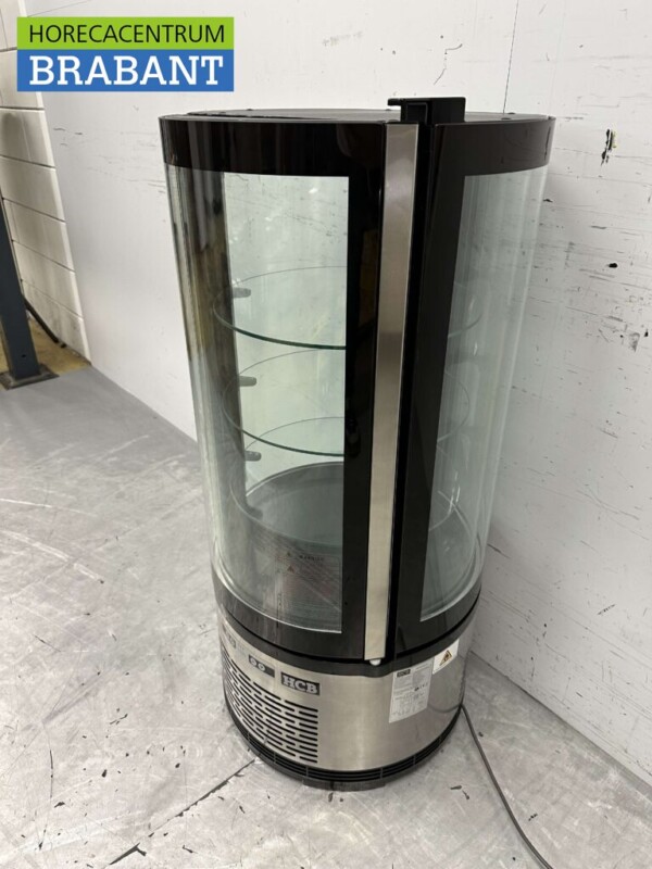 Vitrine réfrigérée ronde en acier inoxydable Confiseur 100 litres 230V Horeca – Image 2