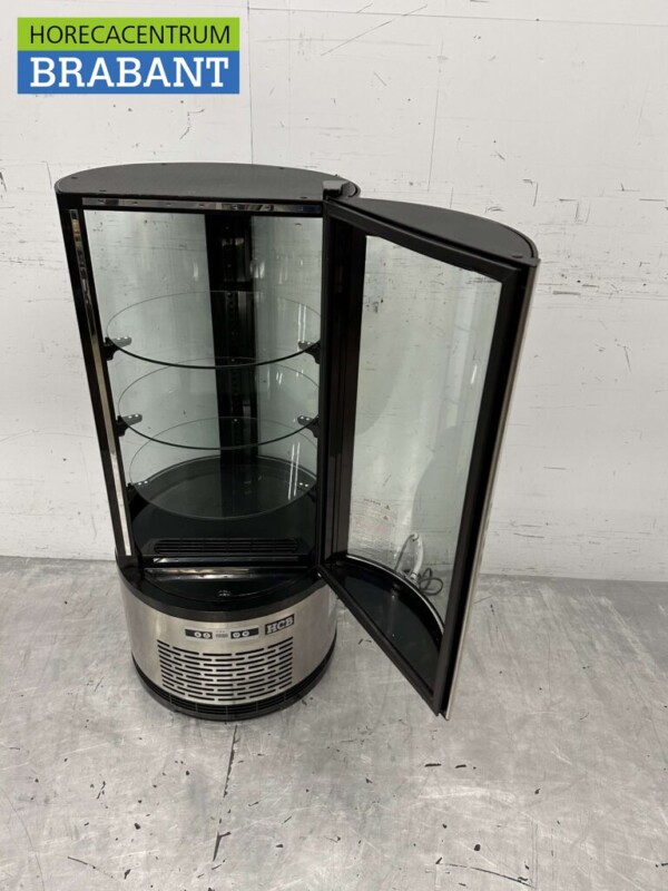 Vitrine réfrigérée ronde en acier inoxydable Confiseur 100 litres 230V Horeca – Image 5