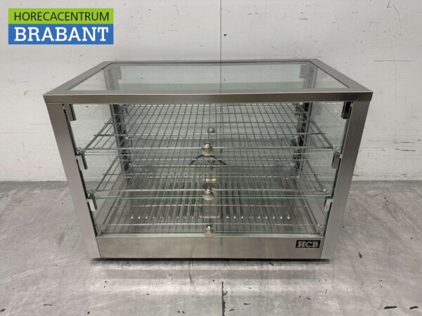 Vitrine chaude en acier inoxydable 115 litres 70 cm 230V Horeca
