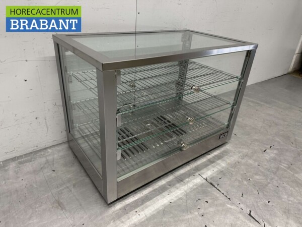 Vitrine chaude en acier inoxydable 115 litres 70 cm 230V Horeca – Image 3