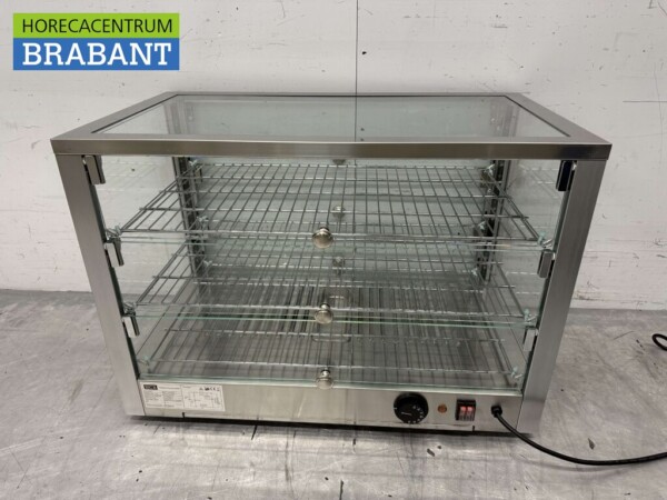Vitrine chaude en acier inoxydable 115 litres 70 cm 230V Horeca – Image 4