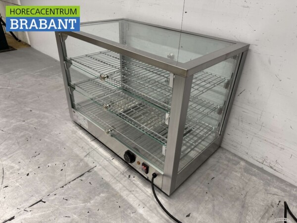 Vitrine chaude en acier inoxydable 115 litres 70 cm 230V Horeca – Image 5