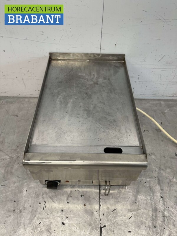 Planche à griller Mareno en acier inoxydable Planche à griller lisse 40 cm 400V Horeca – Image 2