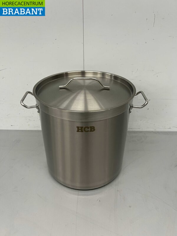 Acier inoxydable HCB Poêle à soupe Poêle de cuisson Induction 30,5 x 31,5 cm 21 litres Horeca