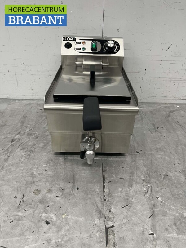 Friteuse en acier inoxydable Friteuse Robinet de vidange 10 litres 230V Horeca