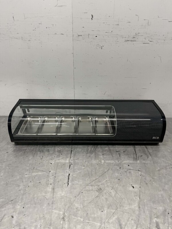 Vitrine à sushi Vitrine à tapas Vitrine réfrigérée de surface 5 x 1/3 GN 135 cm 230V Horeca
