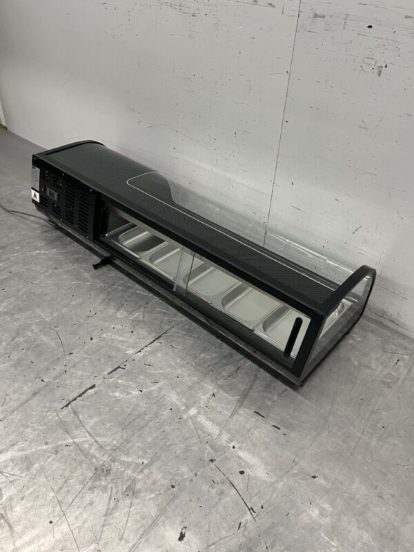 Vitrine à sushi Vitrine à tapas Vitrine réfrigérée de surface 5 x 1/3 GN 135 cm 230V Horeca – Image 5