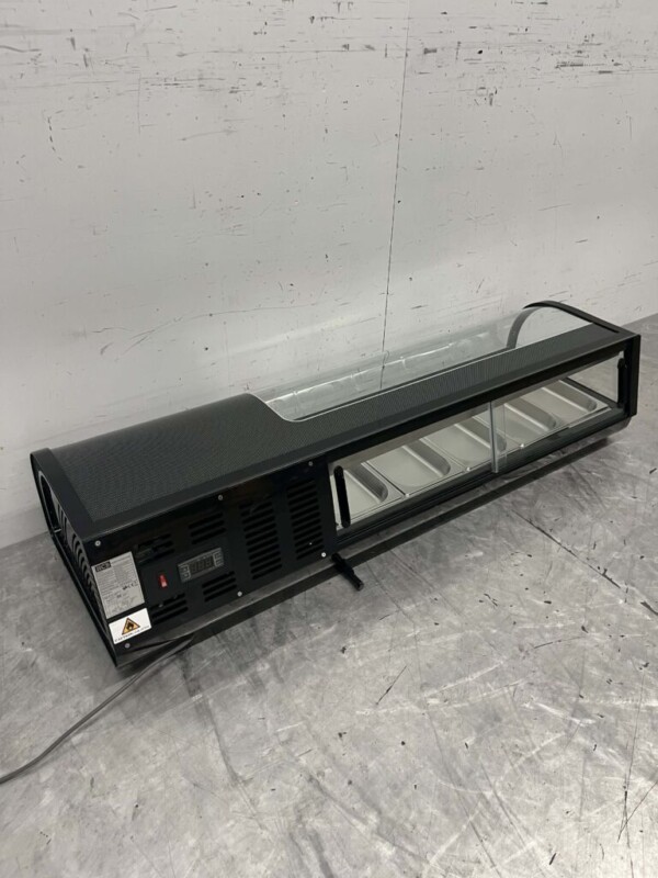 Vitrine à sushi Vitrine à tapas Vitrine réfrigérée de surface 5 x 1/3 GN 135 cm 230V Horeca – Image 6