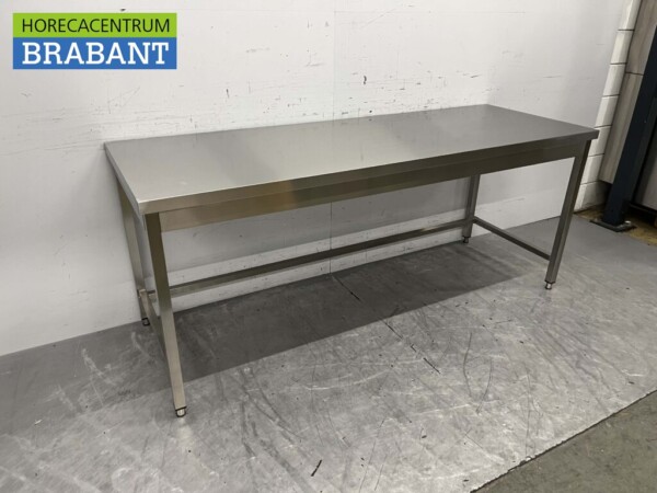 Table de travail en acier inoxydable Basic-line 200 x 70 x 85 cm Restauration – Image 2