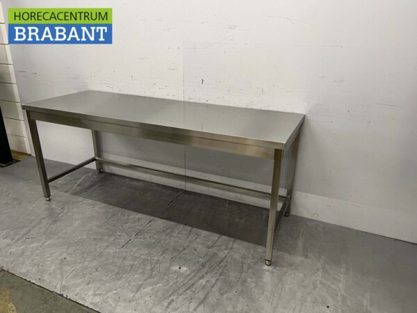 Table de travail en acier inoxydable Basic-line 200 x 70 x 85 cm Restauration – Image 3