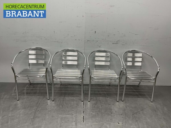 Chaise de terrasse en aluminium Chaise de terrasse empilable Restauration – Image 4
