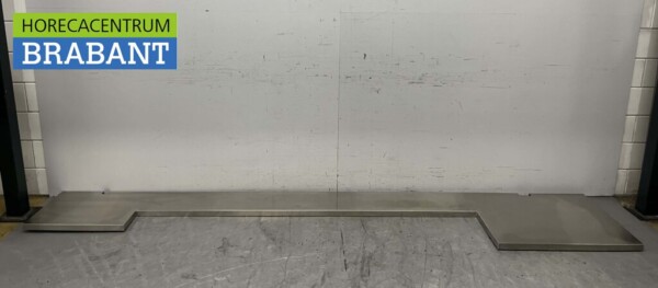 Plan de travail en acier inoxydable 366 x 70 cm Horeca