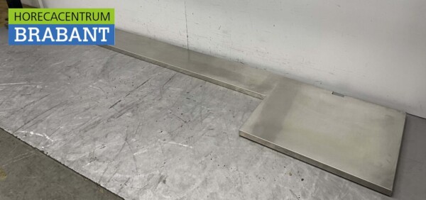 Plan de travail en acier inoxydable 366 x 70 cm Horeca – Image 3