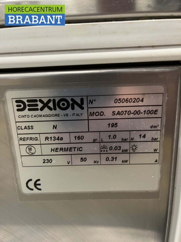 Acier inoxydable Dexion Établi réfrigéré Saladette 1 porte 71 cm 230V Horeca – Image 5
