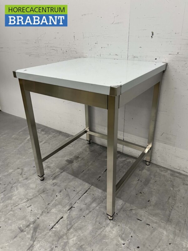 Table de travail en acier inoxydable Basic-line 70 x 70 x 85 cm Restauration – Image 2