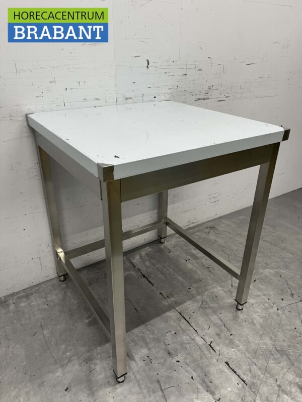 Table de travail en acier inoxydable Basic-line 70 x 70 x 85 cm Restauration – Image 3
