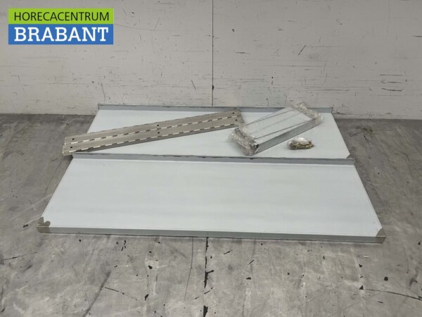 Étagère double en acier inoxydable 100 x 30 cm Horeca