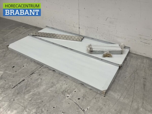 Étagère double en acier inoxydable 120 x 30 cm Horeca – Image 2