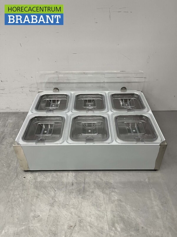 Support de plateau GN en acier inoxydable 6 x 1/6 gastronorme GN 50,5 cm Horeca