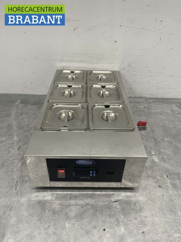 Fondoir à chocolat en acier inoxydable Réchauffeur de chocolat Réchauffeur de sauce 6 x 1/6 GN gastronorm 230V Horeca