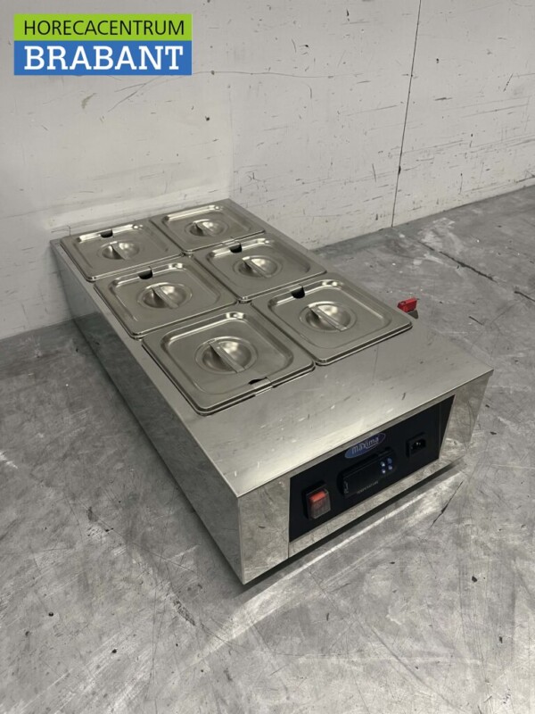 Fondoir à chocolat en acier inoxydable Réchauffeur de chocolat Réchauffeur de sauce 6 x 1/6 GN gastronorm 230V Horeca – Image 3