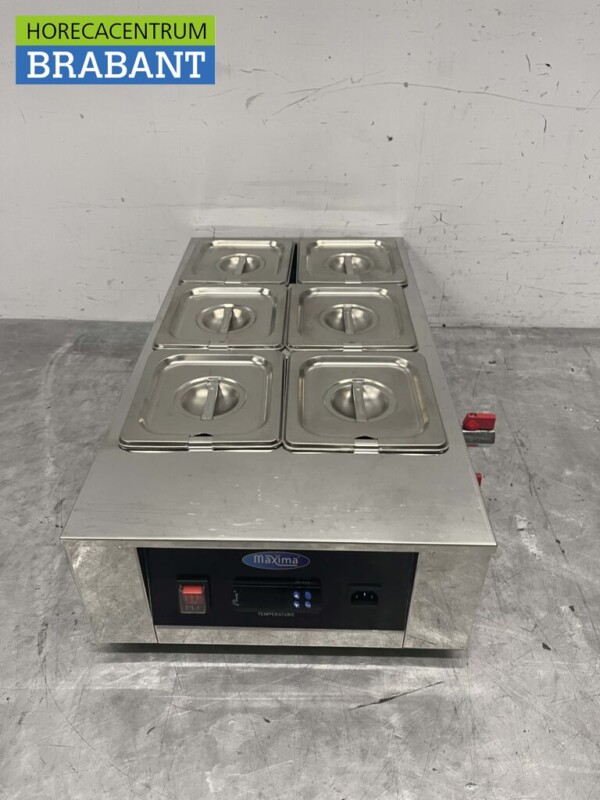 Fondoir à chocolat en acier inoxydable Réchauffeur de chocolat Réchauffeur de sauce 6 x 1/6 GN gastronorm 230V Horeca – Image 5