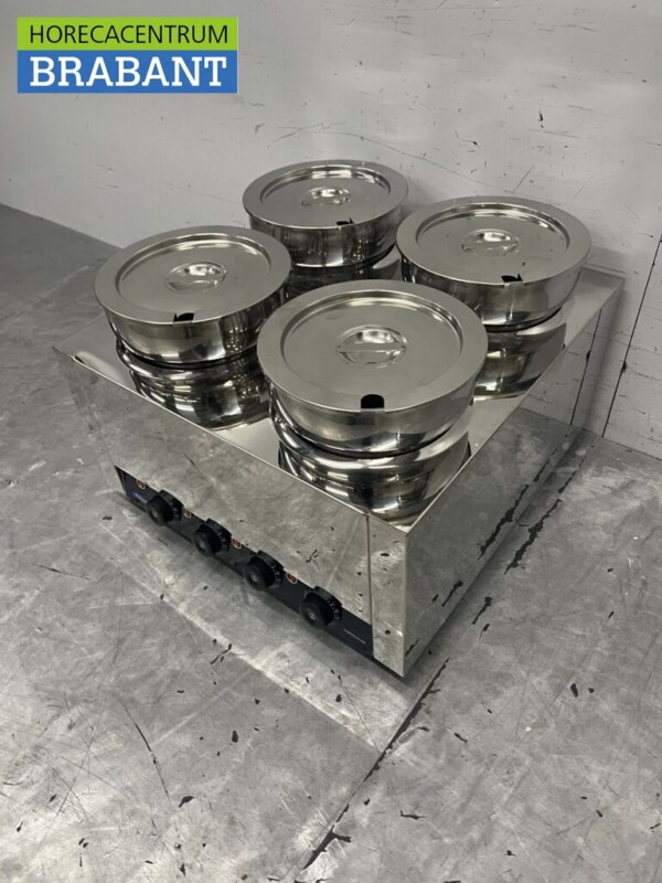 Hot Pot bain marie en acier inoxydable 4 x 5 litres 230V Horeca – Image 2