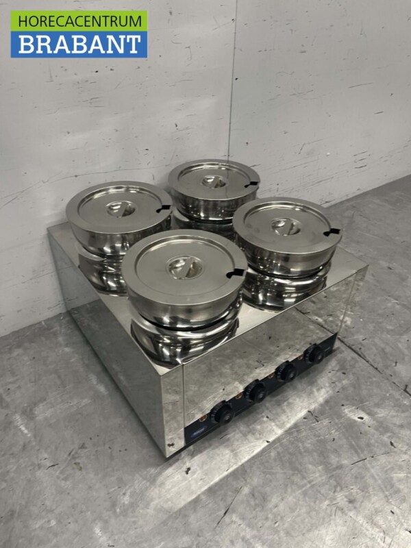 Hot Pot bain marie en acier inoxydable 4 x 5 litres 230V Horeca – Image 3
