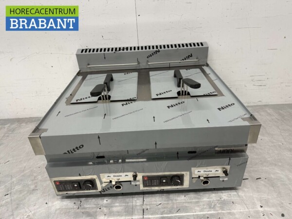 Friteuse double en acier inoxydable 2 x 8 litres Premium-line GAS Catering