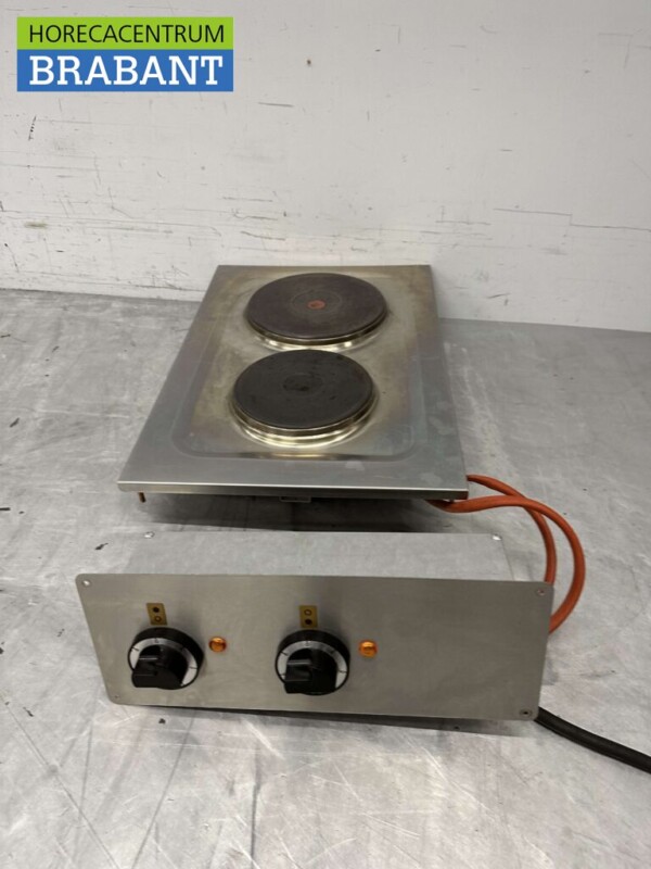 Cuisinière électrique encastrable Roeder en acier inoxydable 2 brûleurs 400V Horeca