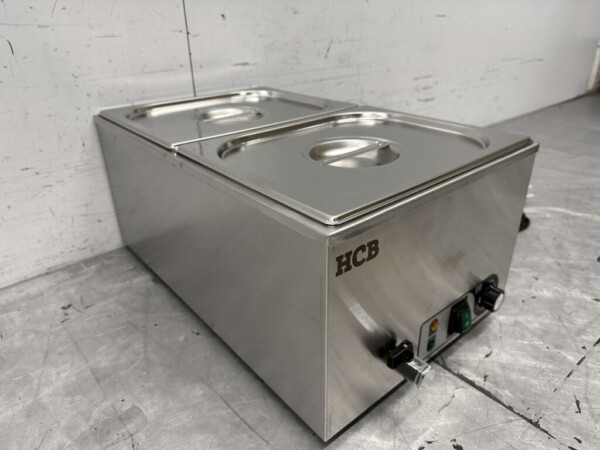 Bain marie en acier inoxydable 2 x 1/2 GN 230V Horeca – Image 2