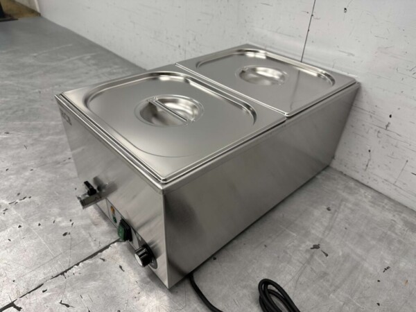 Bain marie en acier inoxydable 2 x 1/2 GN 230V Horeca – Image 3