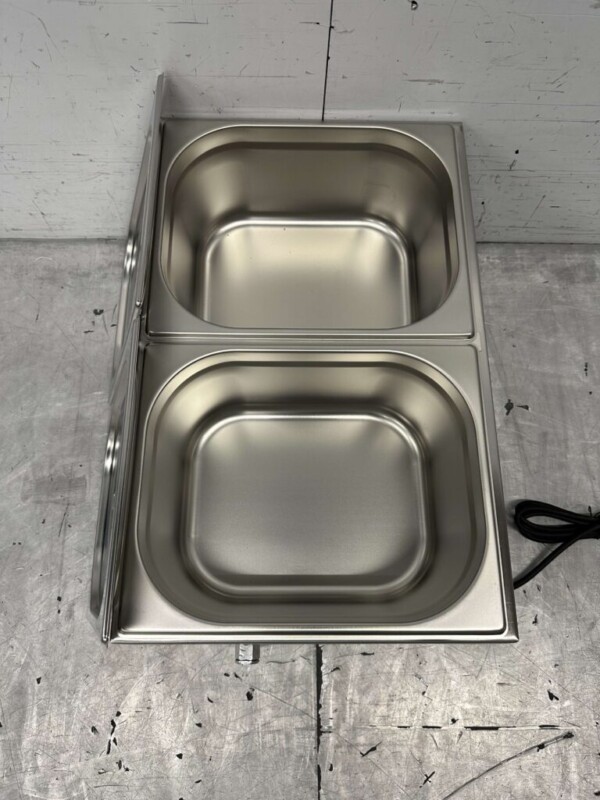 Bain marie en acier inoxydable 2 x 1/2 GN 230V Horeca – Image 5