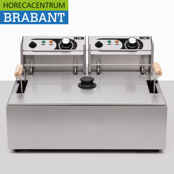 HCB Acier inoxydable Friteuse à poisson Friteuse à boules d'huile Friteuse 14 litres 230V Horeca