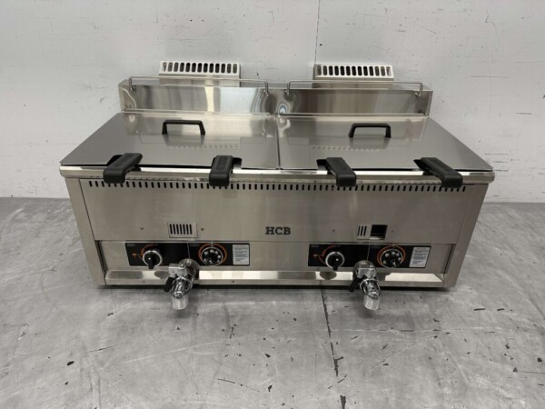 Friteuse double en acier inoxydable 2 x 30 litres PROPAAN gas Catering