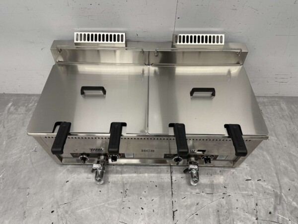 Friteuse double en acier inoxydable 2 x 30 litres PROPAAN gas Catering – Image 5