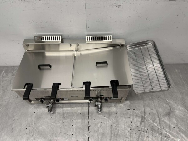 Friteuse double en acier inoxydable 2 x 30 litres PROPAAN gas Catering – Image 7